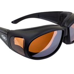 Global Vision Outfitter Safety Glasses Black Frames Anti-Fog Driving Mirror Lens