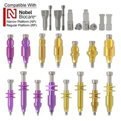 Locator Healing Abutment Impression Coping Transfer Analog N/RP Fit Nobel Active