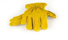 Yellow Leather Work Gloves – Durable, Comfortable & Ergonomic