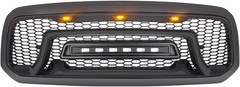 Front Grille Dodge Ram 1500 2013 2018 Matte Black Off Road Lights