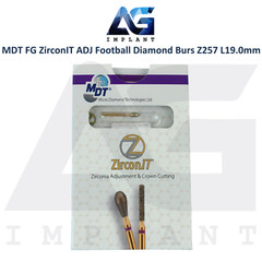 MDT Dental FG ZirconIT ADJ Football Diamond Coated Bur Z257 L19.0mm Ø2.3mmX5.0mm