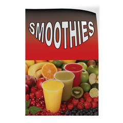 Door Decals Vertical Vinyl Stickers Multiple Sizes Smoothies with Fruit Images