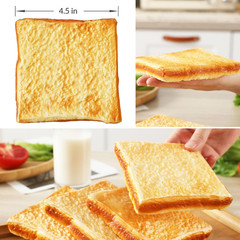 4 Slices of Artificial Toast Fake Slice of Toast Realistic Fake Food for Display