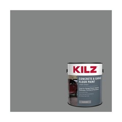 KILZ 1-Part Epoxy Acrylic Concrete & Garage Floor Paint, Slate Gray, Satin, I…