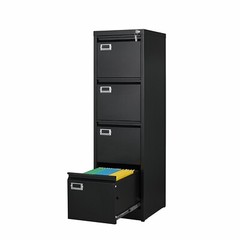 4 Drawer File Cabinet with Lock Metal Vertical Filing Cabinet for Office Home