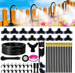 Upgraded 5/16″ Drip Irrigation Kit (100FT), High-Flow Garden Watering System …