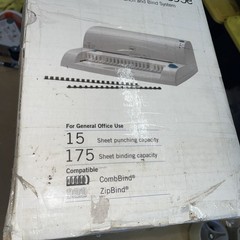 GBC CombBind C95e Manual Comb Binding Machine Great Condition ￼