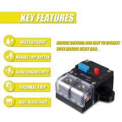 250a Resettable Circuit Breaker 250 Amp Self Recovery With Manual Reset Button F