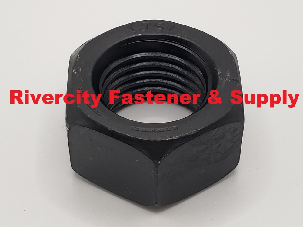 1-1/2-6 Steel Grade 8 Hardened Hex Nuts 1.50×6 Nut 1-1/2″ x 6 Coarse Thread