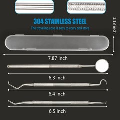 4 Pcs Dental Tools Professional Dental Picks for Teeth Cleaning Plaque Remover