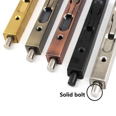 6 Inch Stainless Steel Slide Door Latch Bolt Black Flush Bolt with Screws for…