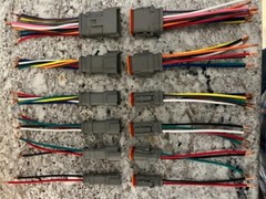 E008 Assembled Deutsch 2,3,4,6,8,12 Pin,12, 14, 16 AWG waterproof connector