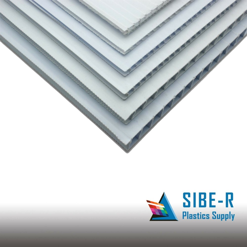 Grey Corrugated Plastic Coroplast Sheets 18″ x 24″ (4mm) Sign HORIZONTAL ^
