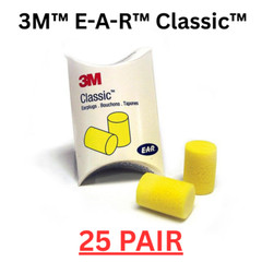 3M 310-1001 E-A-R Classic Uncorded Foam Yellow 29dB Ear Plugs (25,50,100,200) PR