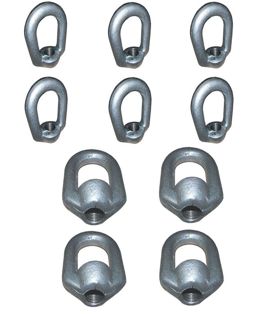 10 PCS Eye Nut Drop Forged Carbon Steel 2,250lbs Bail Size 3/8″Tap Thread 1/2″