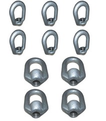 10 PCS Eye Nut Drop Forged Carbon Steel 2,250lbs Bail Size 3/8″Tap Thread 1/2″