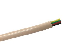 25′ Beige 4 Conductor 26 Gauge SOLID, Flat Modular Telephone Cable, Solid
