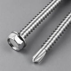 BNUOK #10 x 3/4 Inch Self Drilling Screws, #10×3/4″, Silver 0.5lb Per Box