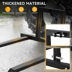 3 Pt Hitch Pallet Fork Attachments for Category 1 Tractors 1500LBS Adjustable