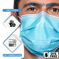 100 Blue 4-Ply ASTM Level 3 Face Masks – Tested & Latex Free for Ultimate Safety