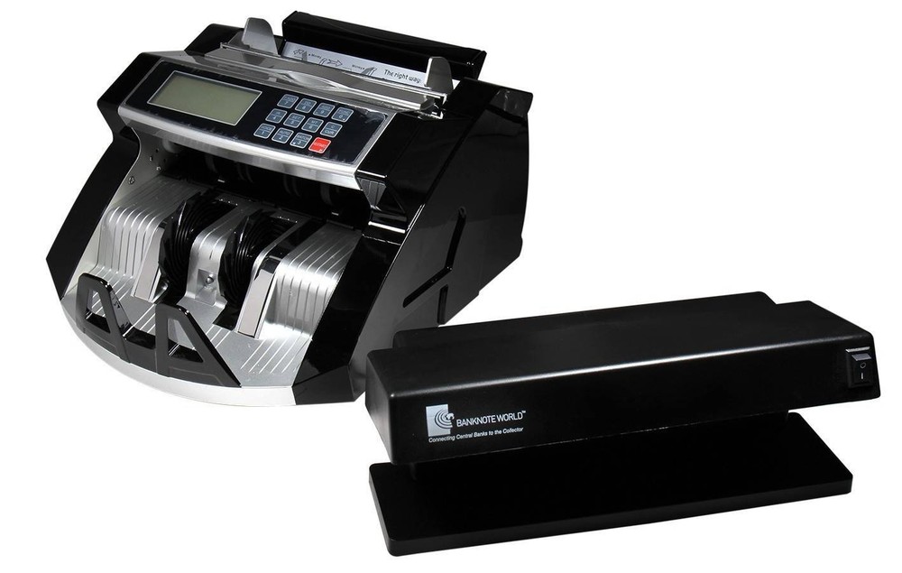 Banknote World Ultraviolet Counterfeit Currency Detector and Bill Money Counter