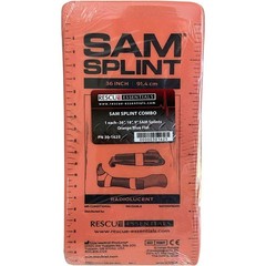 SAM Splint 3X Combo Pack, 36″, 18″ and 9″ (Orange/Blue, Charcoal Gray)