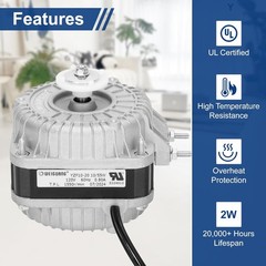 2024 New YZF10-20 Fan Motor AC 120V 10/55W 0.8A 60Hz 1550rpm Shaded Pole…