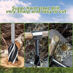 jussming Manual Spiral Auger Drill – Compact 150mm Hand-Powered Soil & Planti…