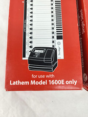 2 Boxes of 100 Lathem Trualign E16 Time Cards for 1600E Weekly 1-Side 4″ X 9″