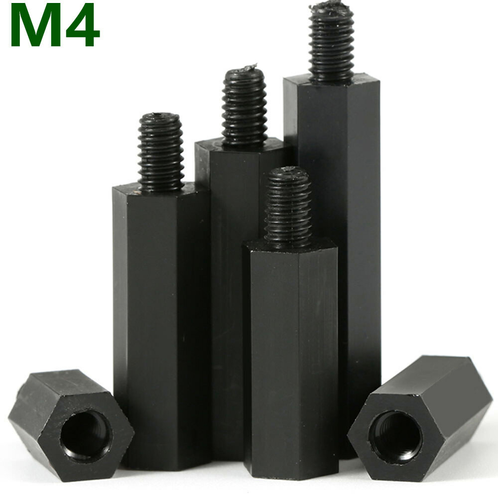 M4 Male-Female Plastic Nylon Hex Column Standoff Screws Support Spacer Pillar