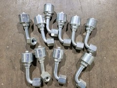 10 Pack Gates Hydraulic Hose Fittings 6G-6FJX90S Female JIC 37 Swivel 90 degree