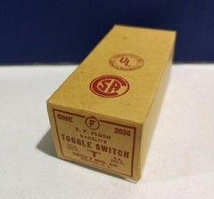 NEW BROWN 10A 125V 5A 250V Bakelite “T” Rated TOGGLE SWITCH Flush Circle F 2036