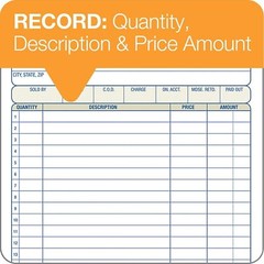 Adams Sales Order Book, 2-Part, Carbonless, White/Canary, 5-9/16 x 8-7/16…