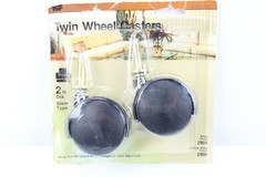 Lot of 2 Vintage Twin Wheel Casters 2″ Diameter Stem Type Keystone Franklin