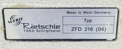 Rietschle type ZFD 216 (04) compressed air moisture separator