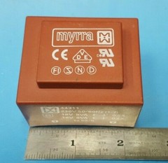 Transformer MYRRA, 44311, Primary : 230V 50/60Hz, Secondary : 18V 8VA – 18V 8VA
