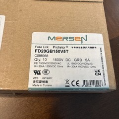 Ferraz Shawmut FD20GB150V5T C088368 Merson Protistor Fuse 1500VDC (1pc) USA
