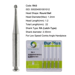 WAVE Dental Round Burs Latch Carbide Bur Slow Speed RA 1 2 3 4 5 6 7 8 2.35mm