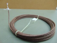 10 feet Brown 24 AWG Shielded Silver Plated PTFE (Teflon) Wire Coax SPC Vintage
