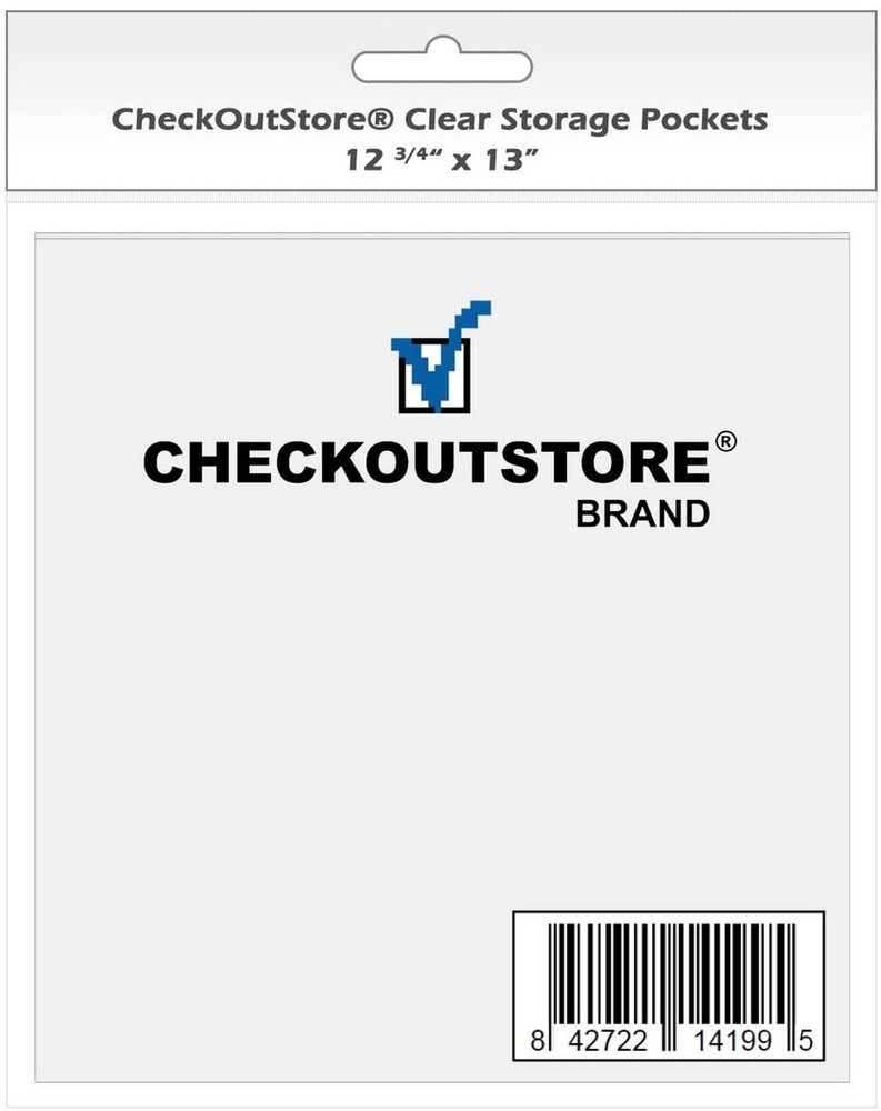 (100) CheckOutStore Clear Storage Pockets for Storing 12 x 12 Cardstock Paper…