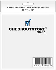 (100) CheckOutStore Clear Storage Pockets for Storing 12 x 12 Cardstock Paper…