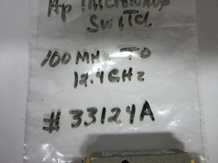 HP SWITCH 33124A 12.4 GHz RF MICROWAVE FREQUENCY BIN#F6-32