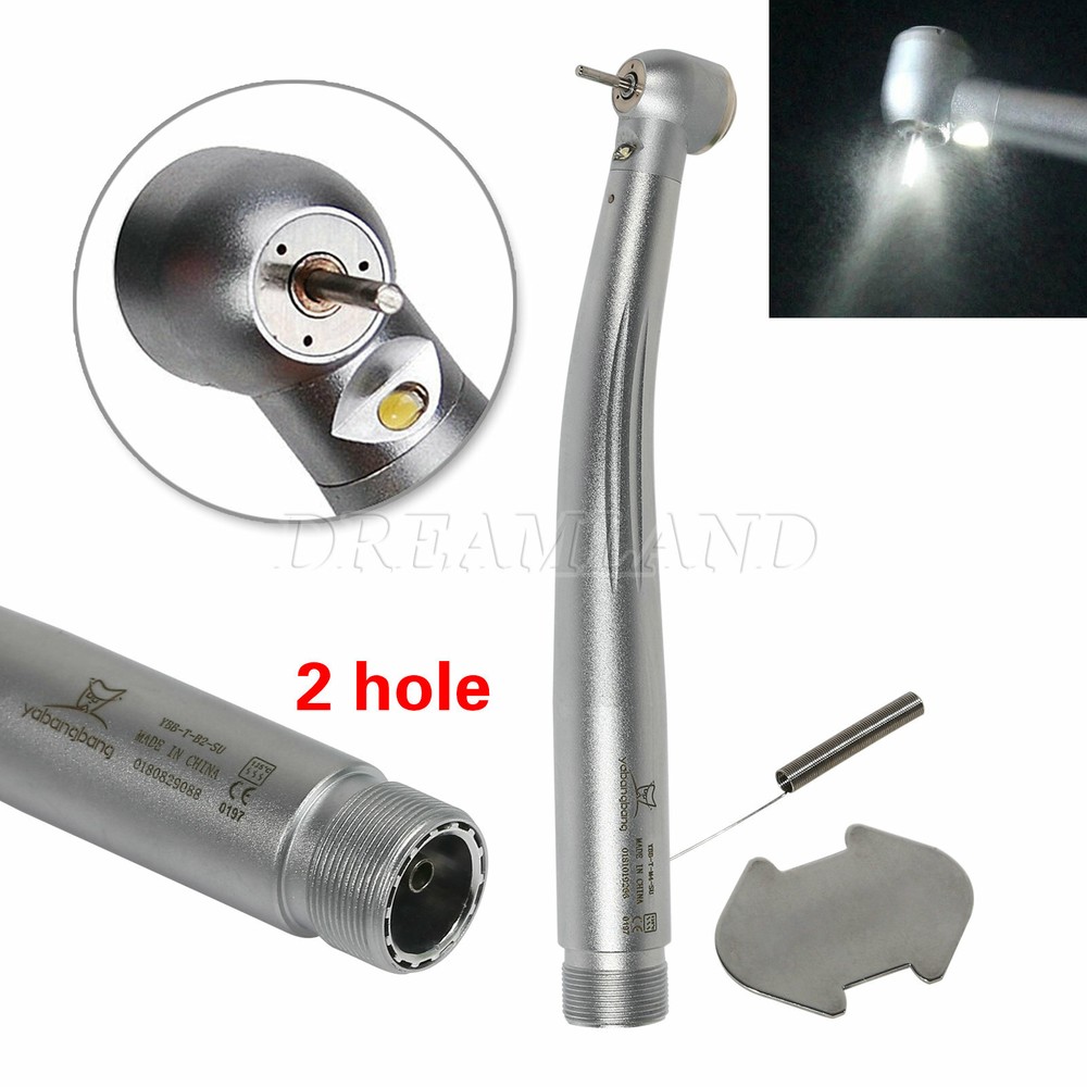 1-10 LED Dental Fiber Optic High Speed E-generator Handpiece 2Hole Borden G:1u