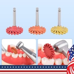 6Pcs AZDENT Dental Composite Polishing Wheels RA 2.35mm Burs Coarse/Medium/Fine
