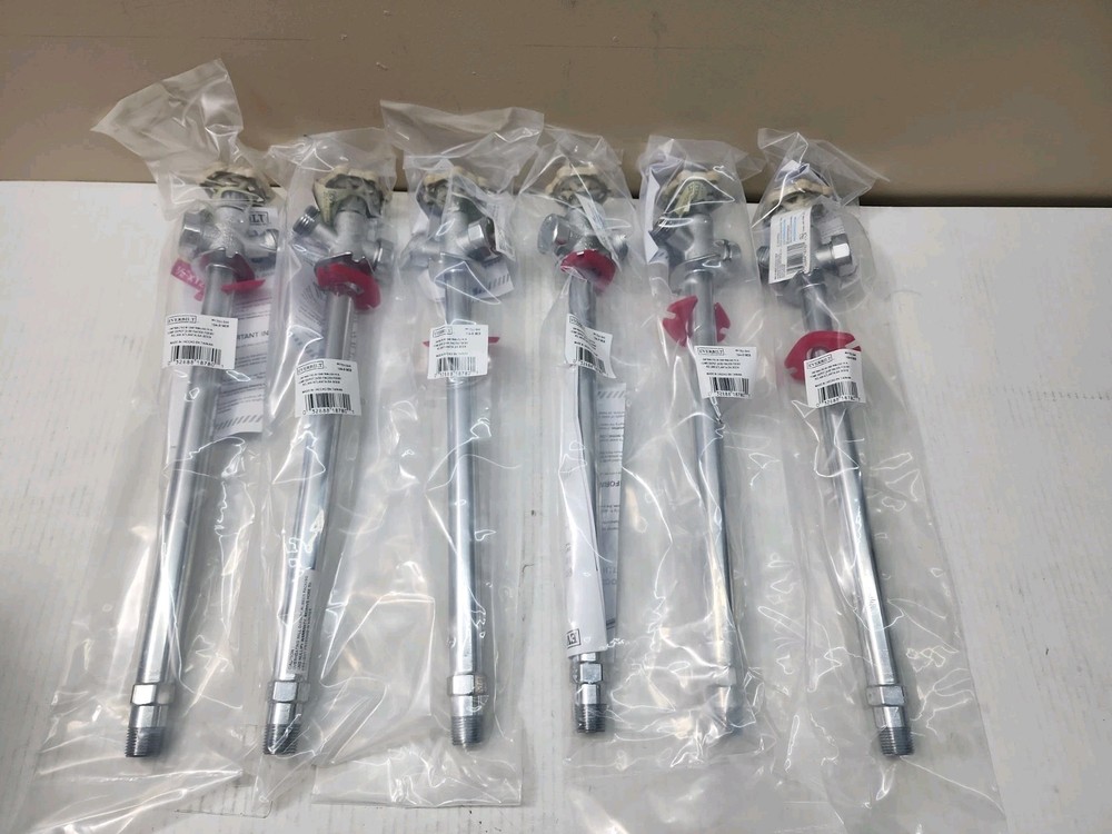 Lot of 6 Everbilt 1/2″x 3/4″ x12″ Brass Anti-Siphon Frost Free Sillcock Valves