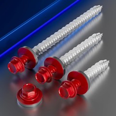 # 3/16 * 2″ 57PCS 1lbs Red Hexagonal Metal Sheet roof Screws, #10 * 2 with EPDM