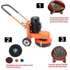 Concrete Hand-powered Floor Grinder 220V 4KW Engineering Equipment Industrial