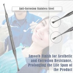 Dental Tarter Scraper Tool Pick, Double Ended-Tooth Scraper Stainless Steel 6″