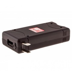 Mini Rechargeable Stun Gun 10MV w/ LED Light High Power BLACK Self Defense Tool