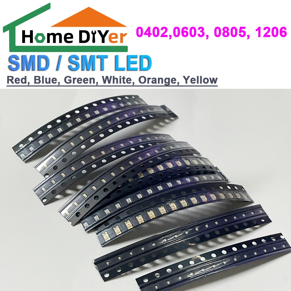SMD / SMT LED – 0402,0603, 0805, 1206 – Red, Blue, Green, White, Orange, Yellow